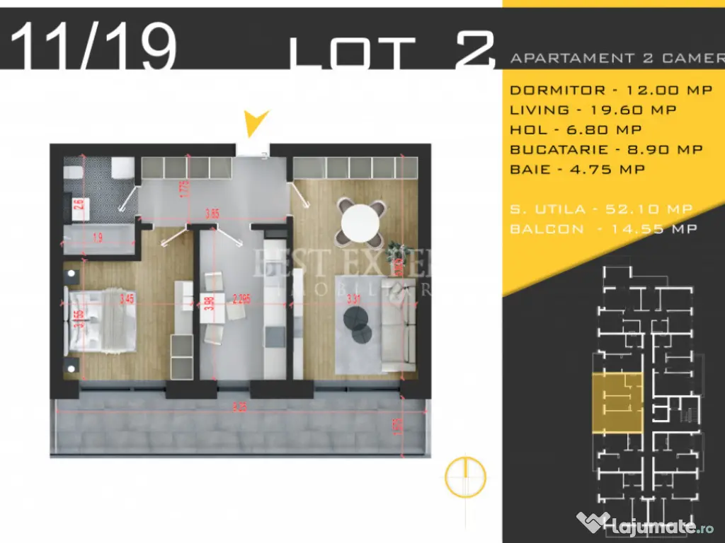 2 Camere Unde confortul întâlnește liniștea 