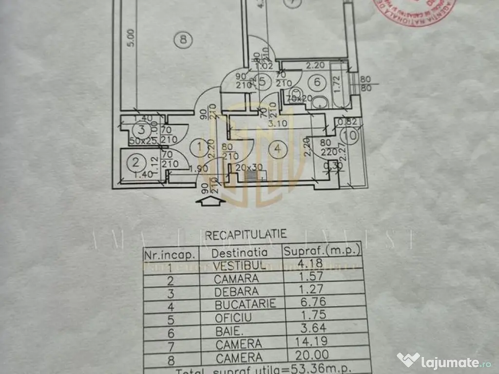 2 camere 62 mp Basarabia Metrou Costin Georgian 