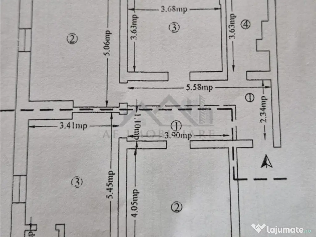 Apartament cu 3 camere de 