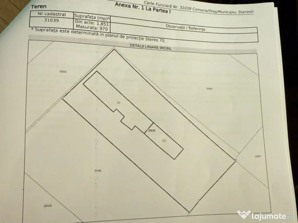 Teren 1000 mp sat BALANU JUD GIURGIU 