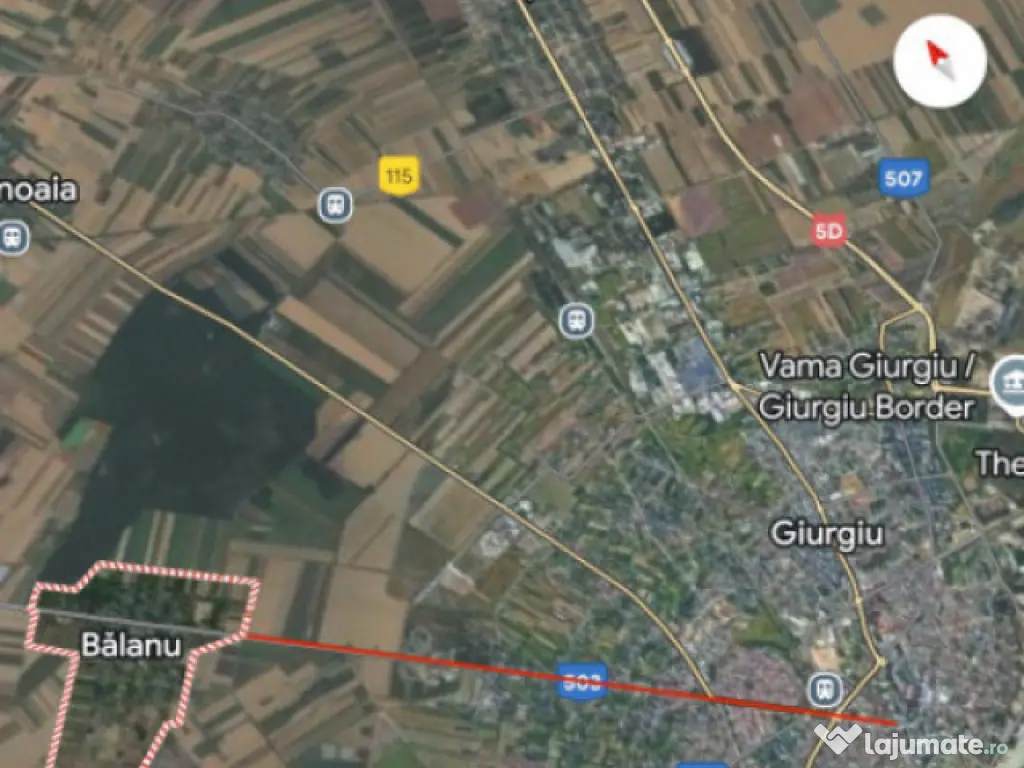 Teren 1000 mp sat BALANU JUD GIURGIU 