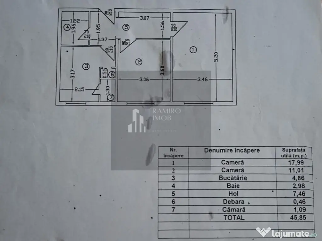 Apartament 2 camere Decomandat Brancoveanu 