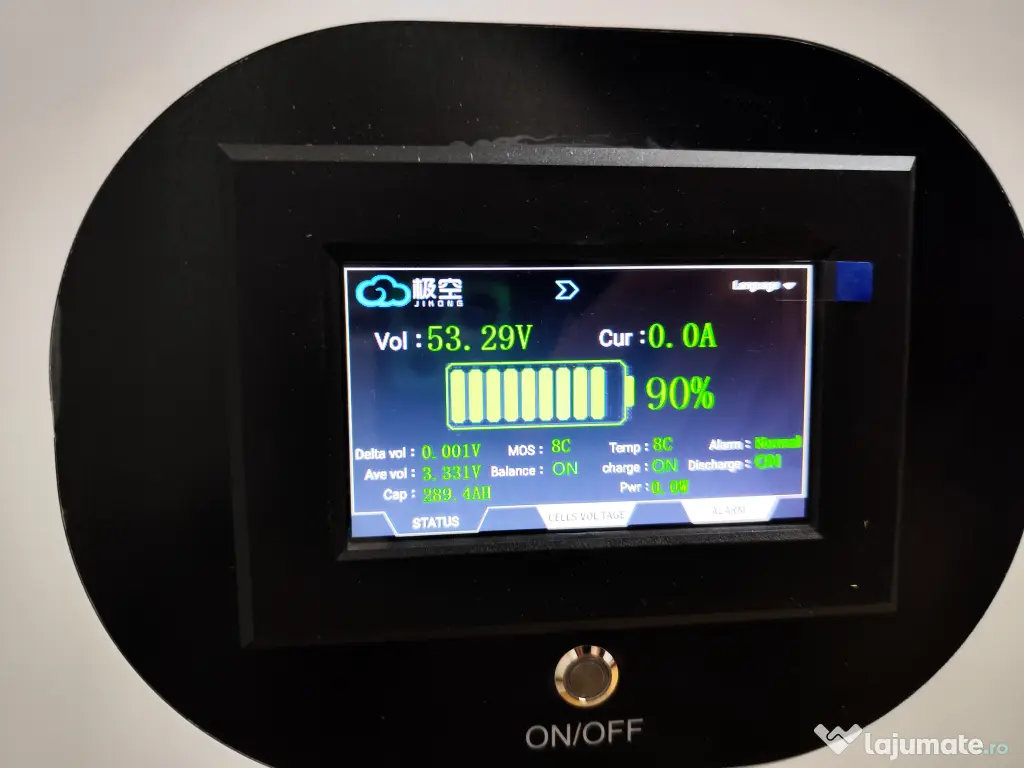 Baterie sistem fotovoltaic LiFePo4 51.2V 16.3 kw Grade A Bms JK v19 200A Invert 