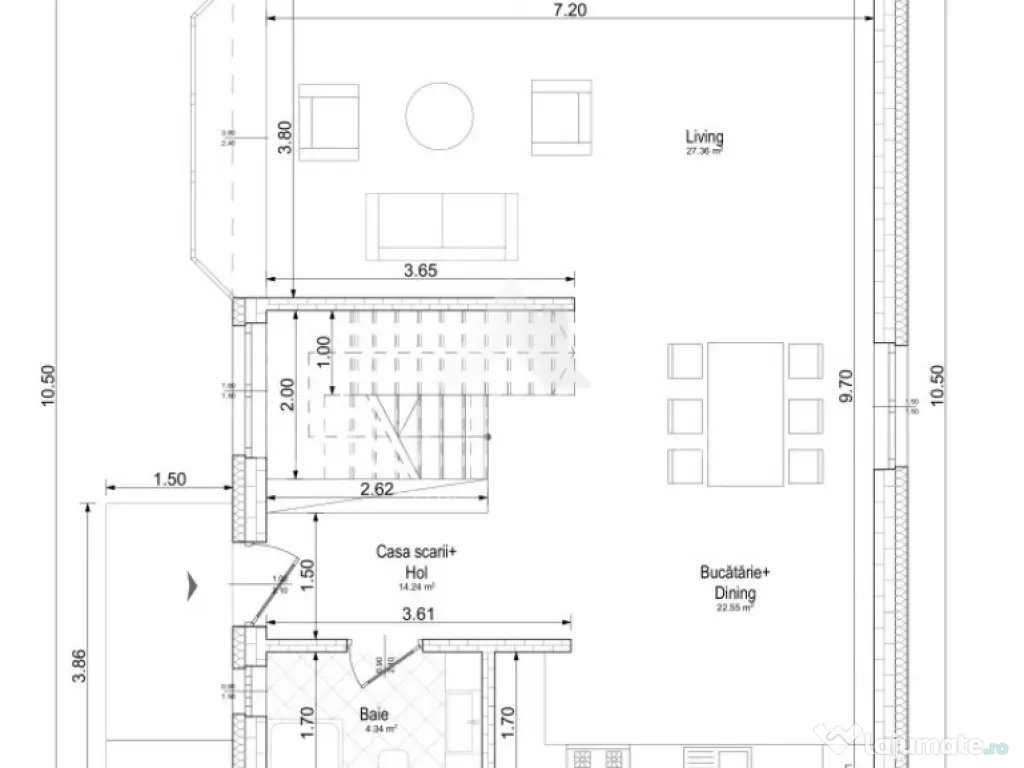 Vilă superbă P+1 Tunari 171mp, 4 camere, curte proprie, 46 
