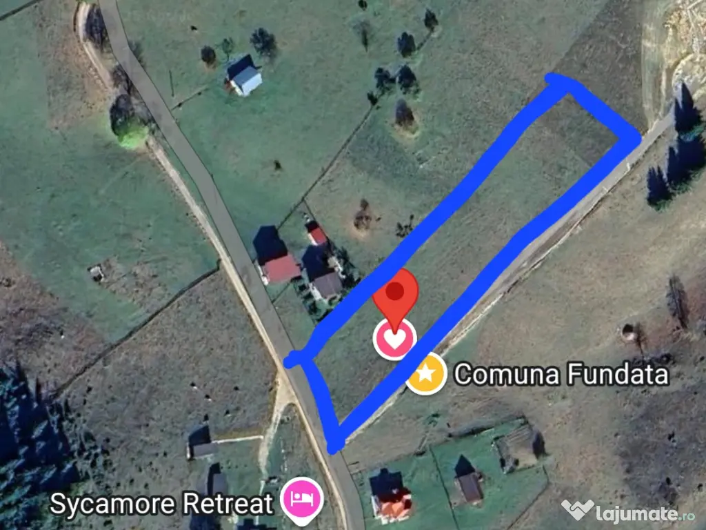 Vând teren intravilan Fundata 