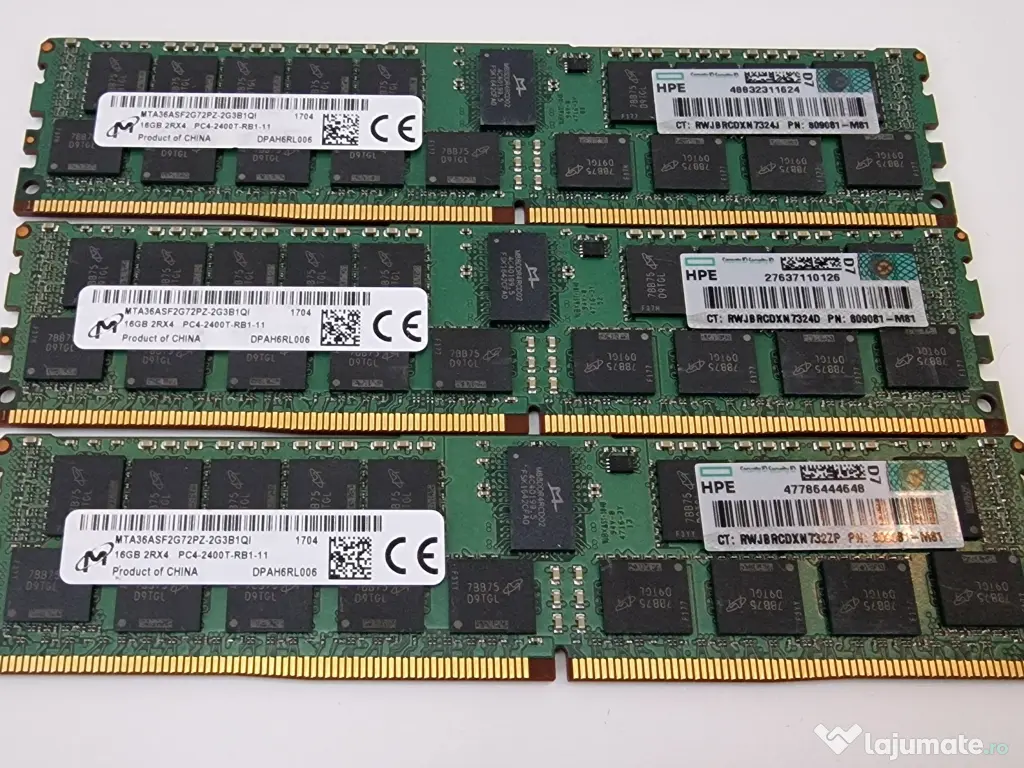 3 x 16GB DDR4 ECC Rdimm Server ram Micron 48GB