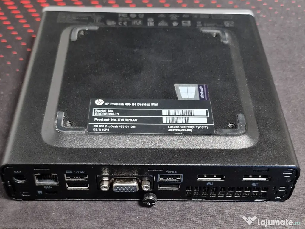 Mini PC HP Ryzen 5 cu 16 GB DDR4 M.2 NVME 