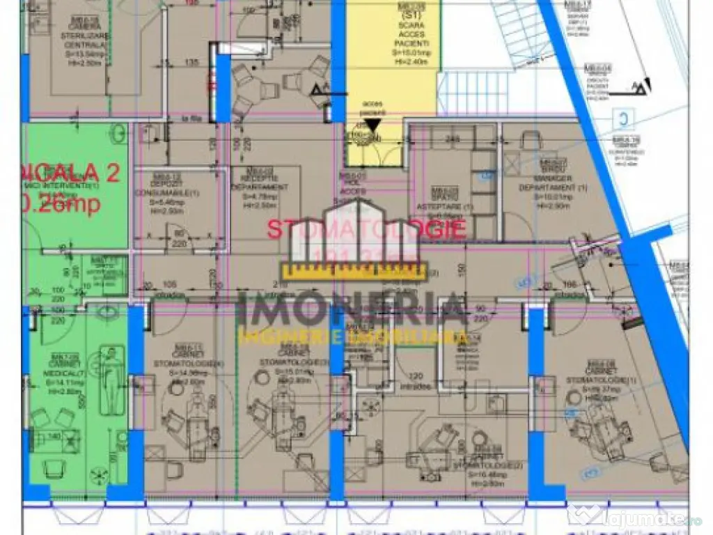 Clinica stomatologie-pregatiri tehnice full-150m metrou MB-0 