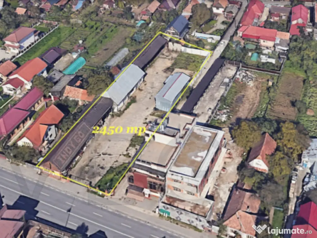 Teren 2450 mp + 3 hale / depozite in Florești 