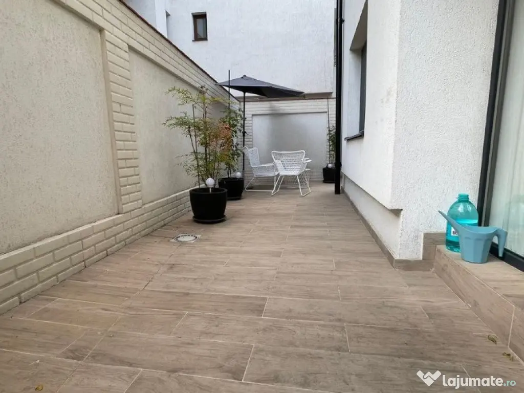 Bloc nou P+1, 2 camere, baie, centrala proprie, terasa 25 mp PARTER 