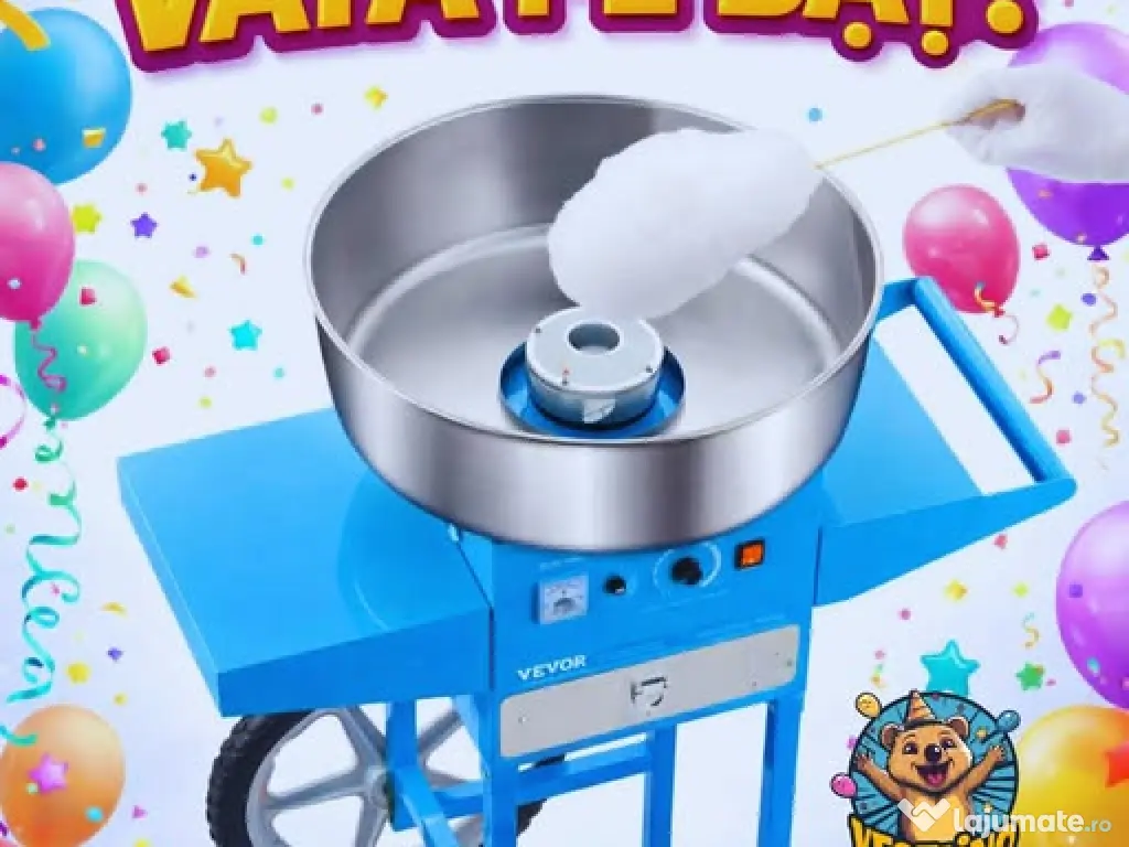 Vată de Zahăr & Popcorn pentru Petreceri Copii - Veselino Events 