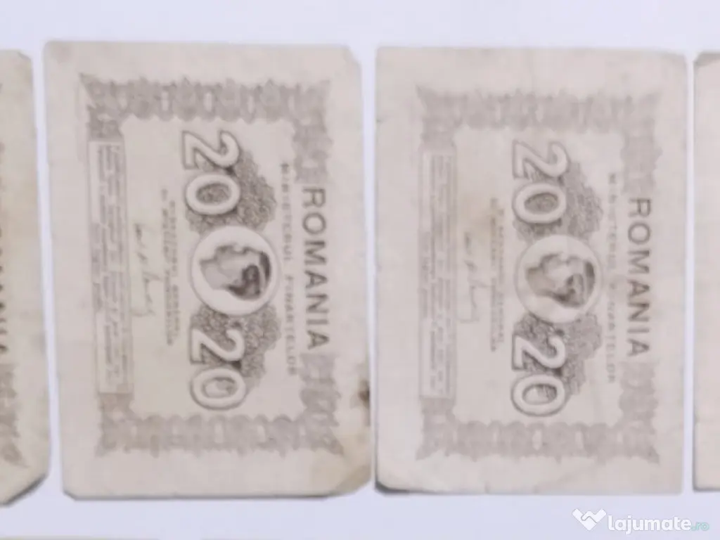 Bancnota 20 LEI 1945, 4 bucati 