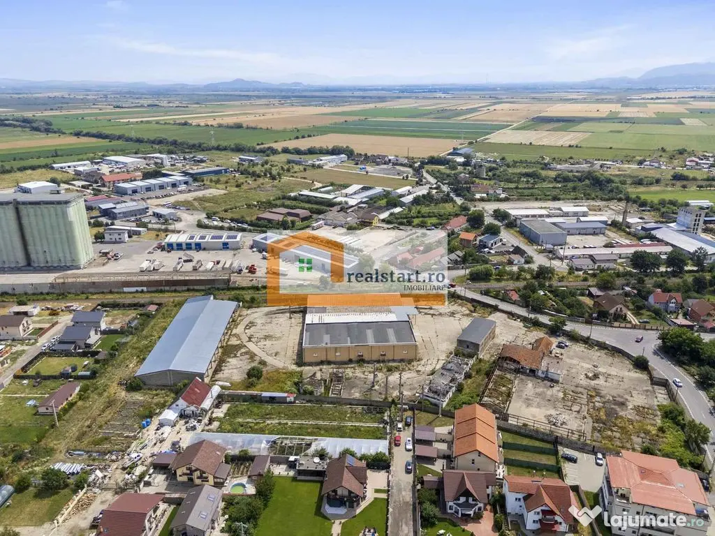 Codlea, Depozite si teren 1,7Ha, 5600mp cladiri, D 155ml ... 