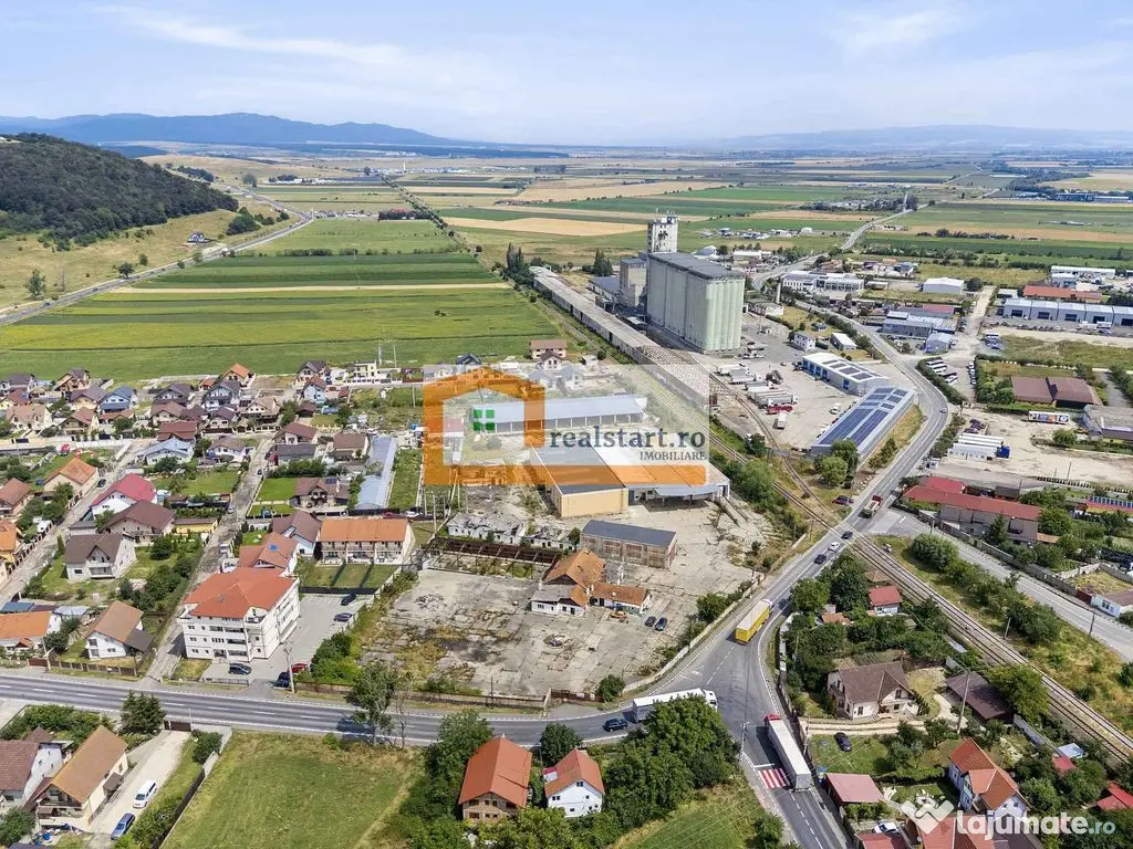 Codlea, Depozite si teren 1,7Ha, 5600mp cladiri, D 155ml ... 