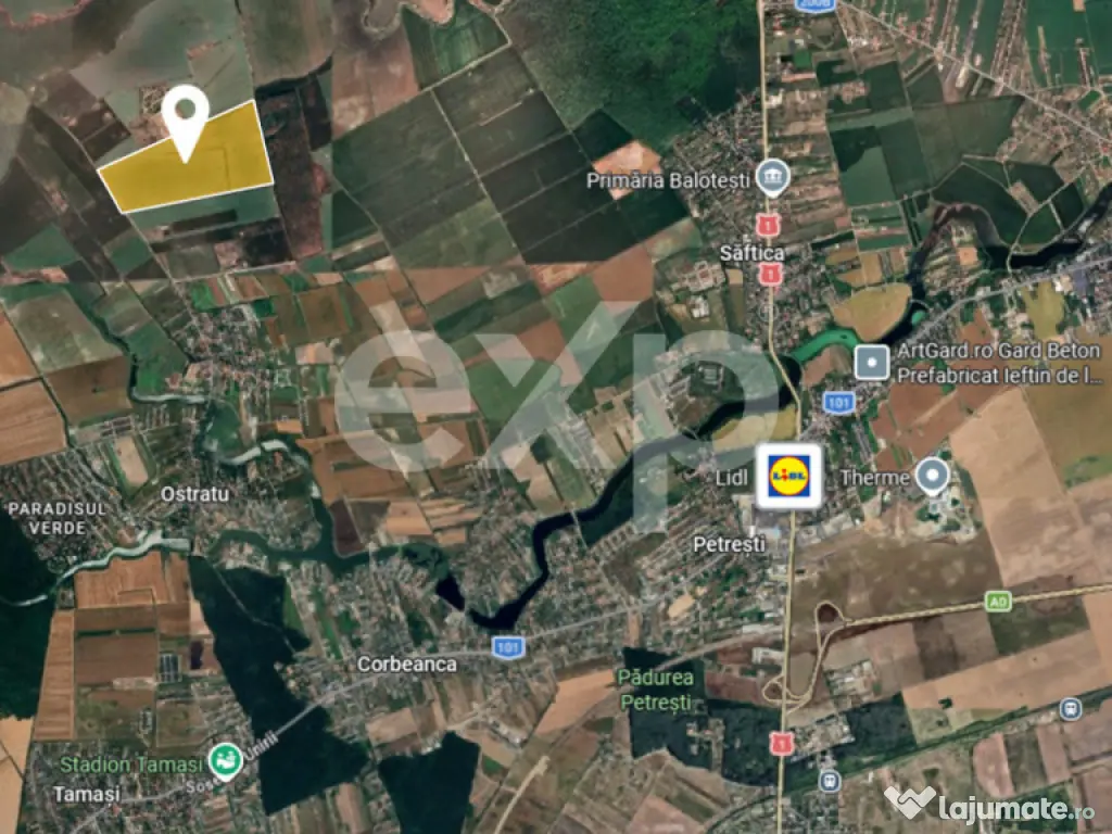 Oportunitate dezvoltare Corbeanca / Ostratu, PUZ aprobat 