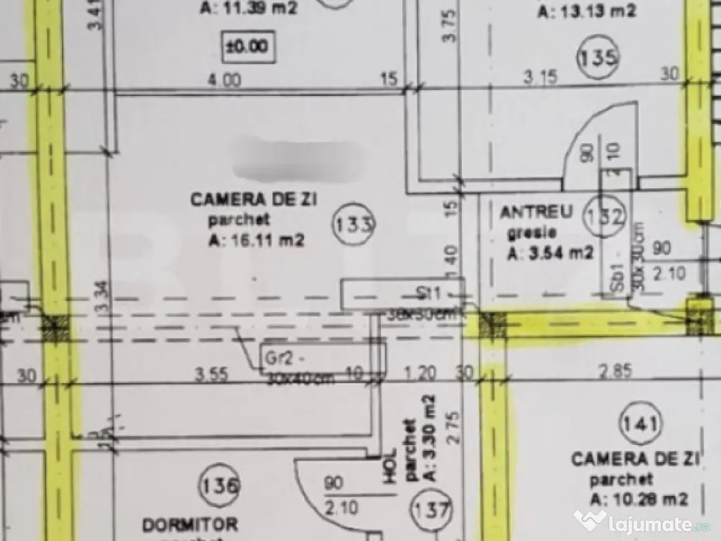 Apartament 3 camere, 64mp, balcon, parcare, zona Teilor