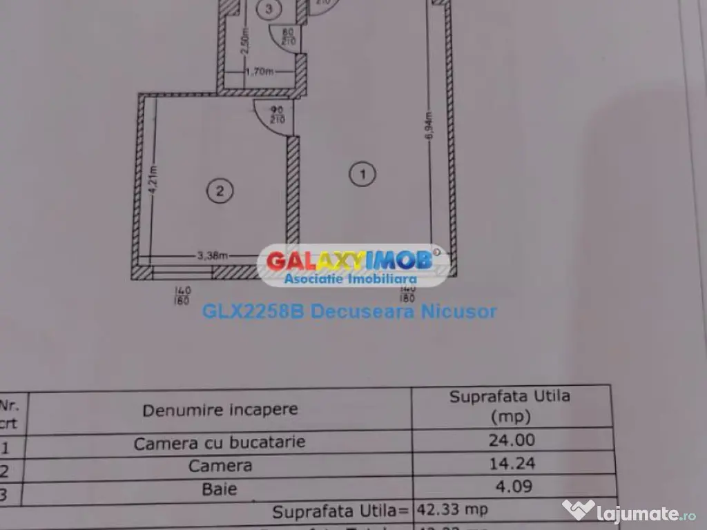 Apartament 2 camere mobilat utilat in Militari Residence, 54 