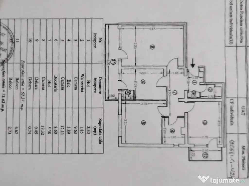 Apartament 3 camere decomandat Bulevardul București.