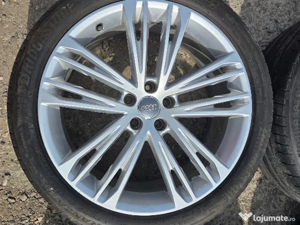 Jante aliaj originale Audi 20" cu anvelope vara Bridgestone 255/45 R20 