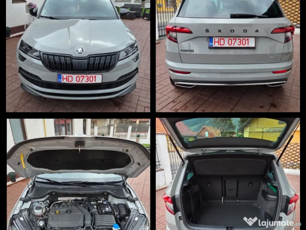Skoda Karoq Sport Line DSG Automat~1.5 benzina 150CP~Nardo Grey~Cockpit~Panoramic~LED~07.2020 
