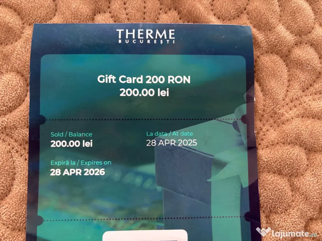 Card cadou / Gift Card Therme Bucuresti