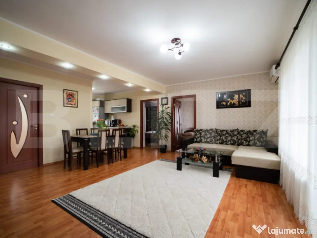 Apartament 4 camere cu teren, curte privata,zona Bradet 