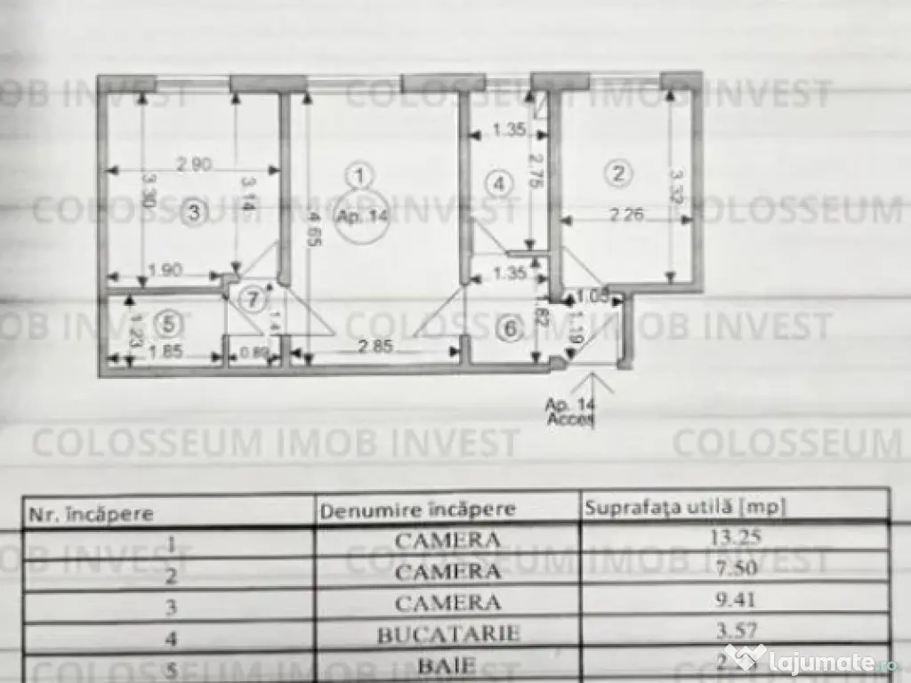 Apartament 3 camere, semidecomandat - zona Florilor 