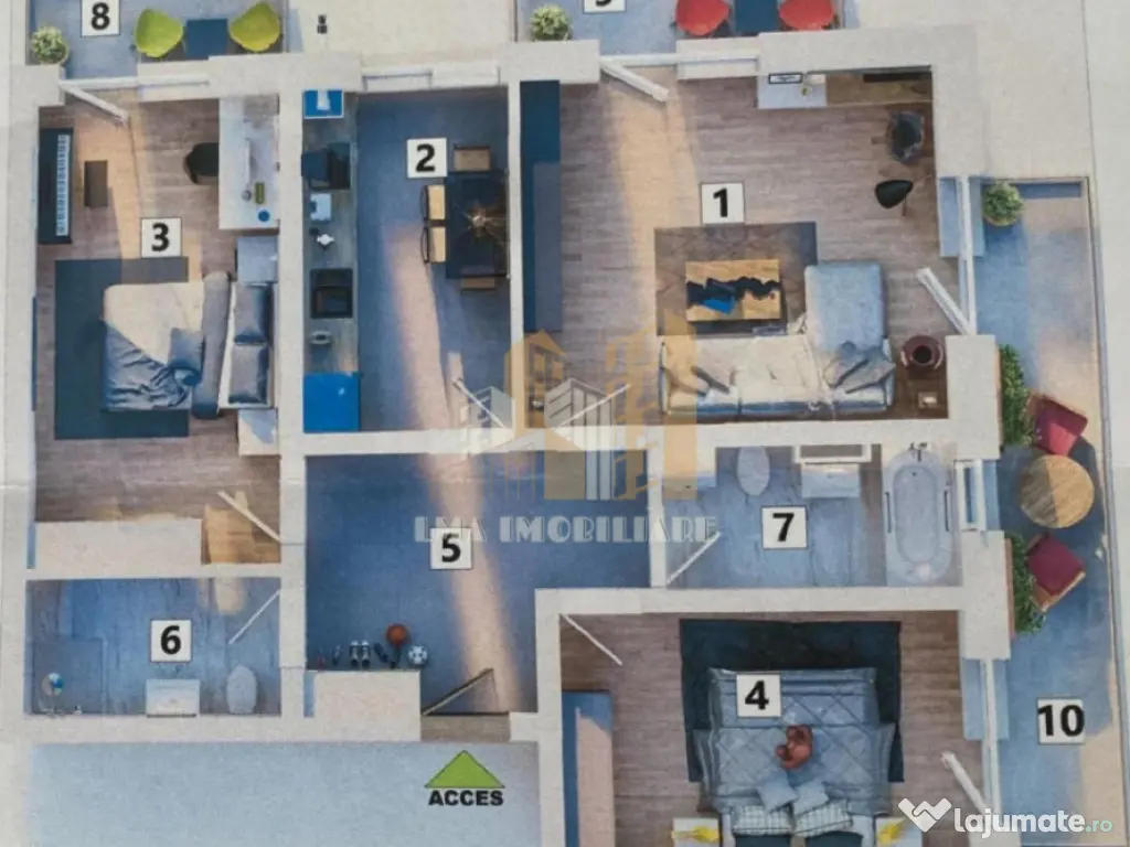 Apartament 3 camere dcomandat Subcetate City Sanpetru Brasov