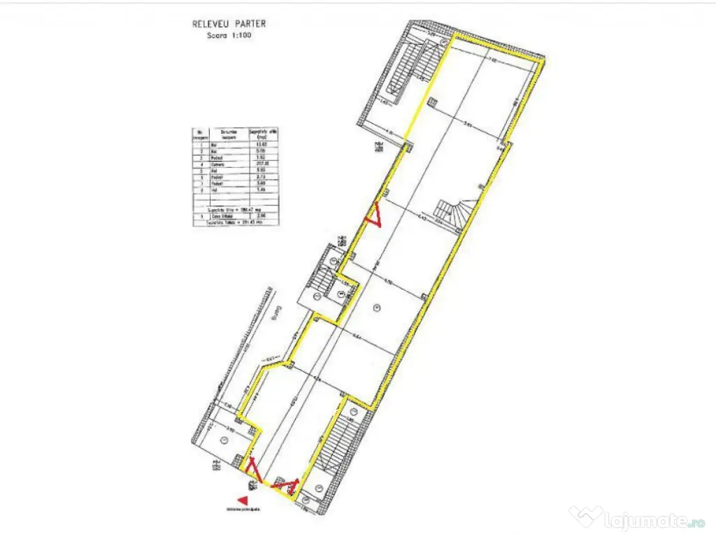 Centru Istoric 290 mp parter si Mezanin Open space trafic... 