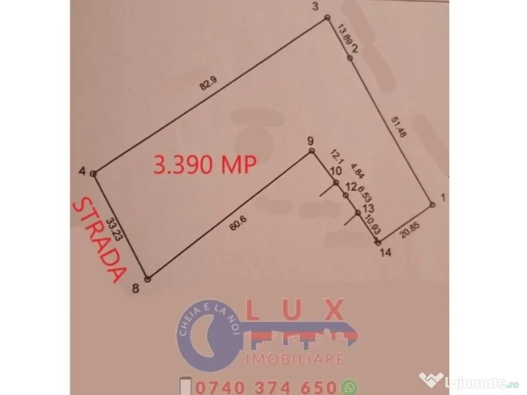 ID 7466 Teren intravilan langa Dunare