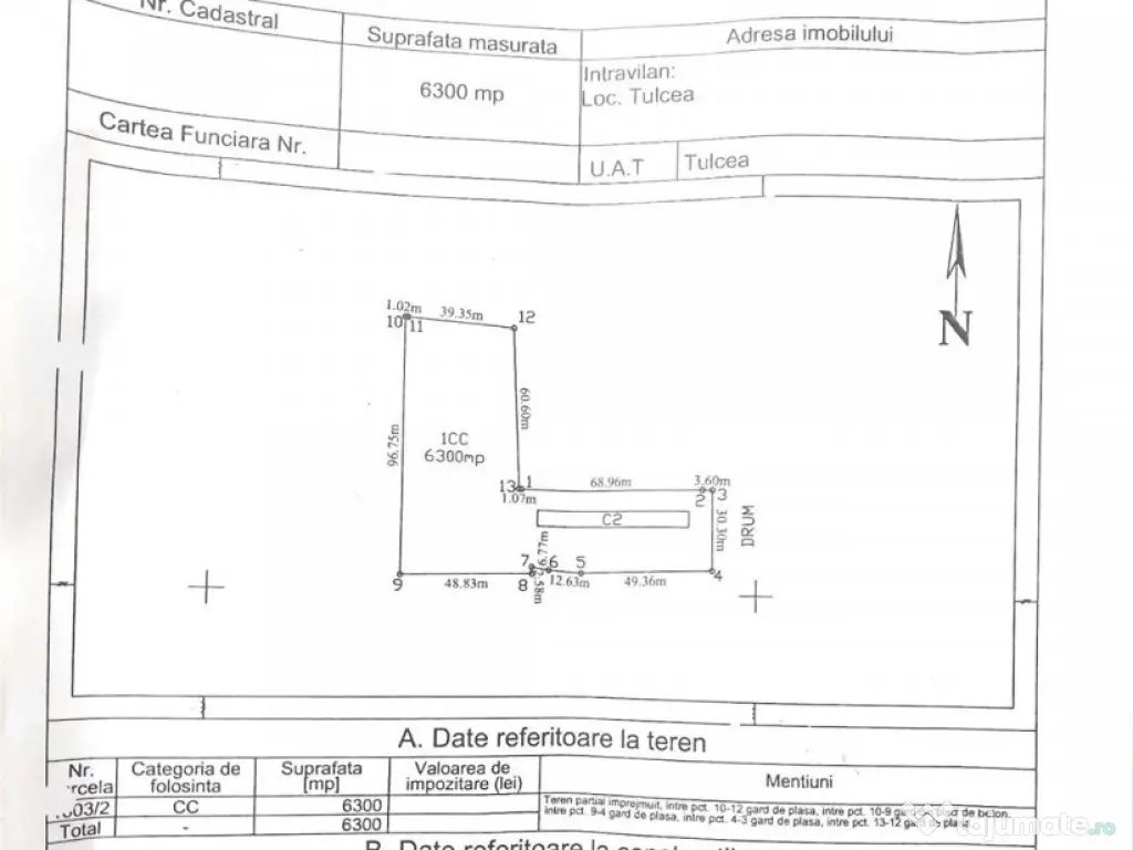 Teren intravilan de zona C.A.P. Tulcea