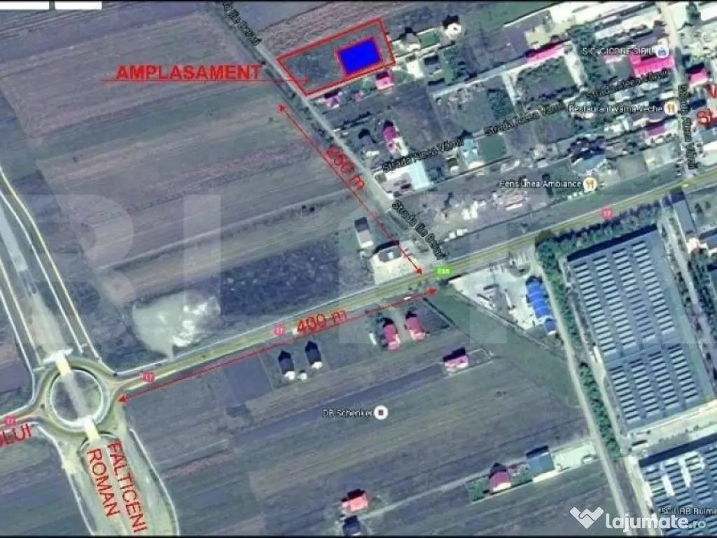 Teren cu autorizatie de constructie, 6500 mp teren, 1000 mp