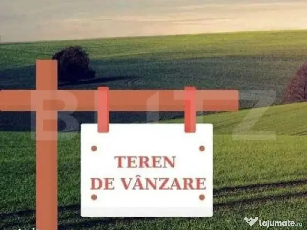 Teren intravilan , 1000 mp , front 20 ml , zona rezidentiala