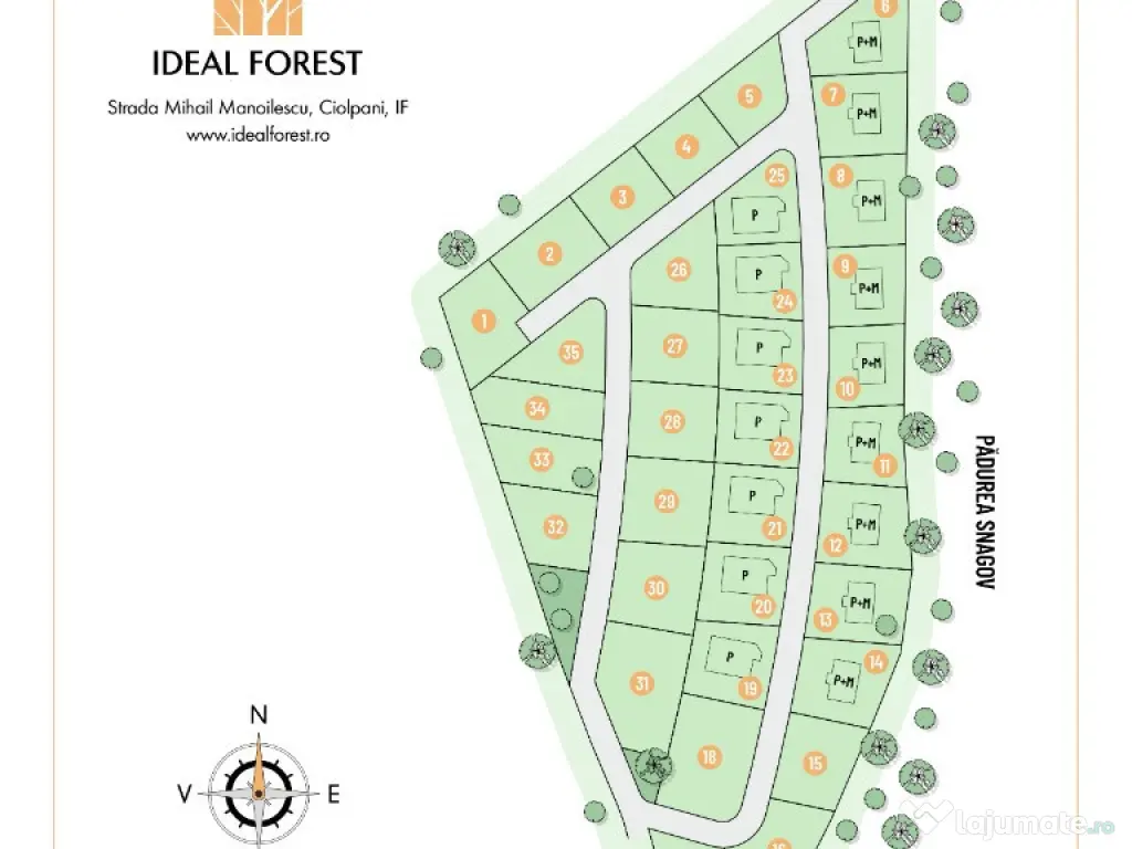 Ideal Forest - VINDEM LOT 16 - 485 m2-deschidere Padurea Snagov 