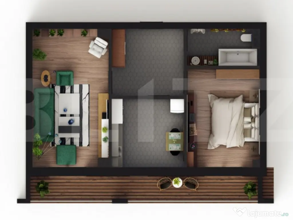 Apartament de 2 camere, decomandat, etaj intermediar, zona V 