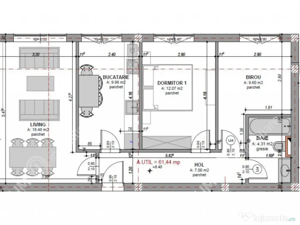 Apartament la cheie de 3 camere situat in zona Doamna Stanca 