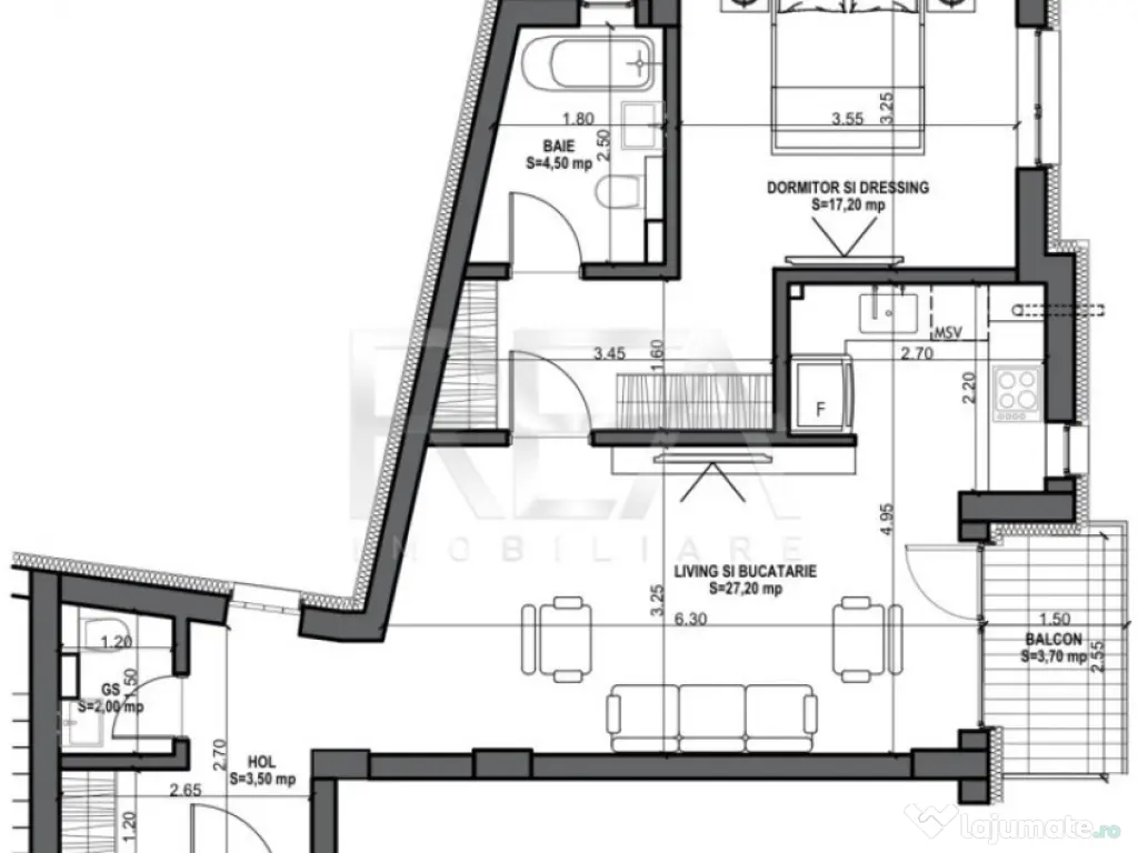 2 camere 2 bai la 8 min metrou Ultracentral - Mosilor