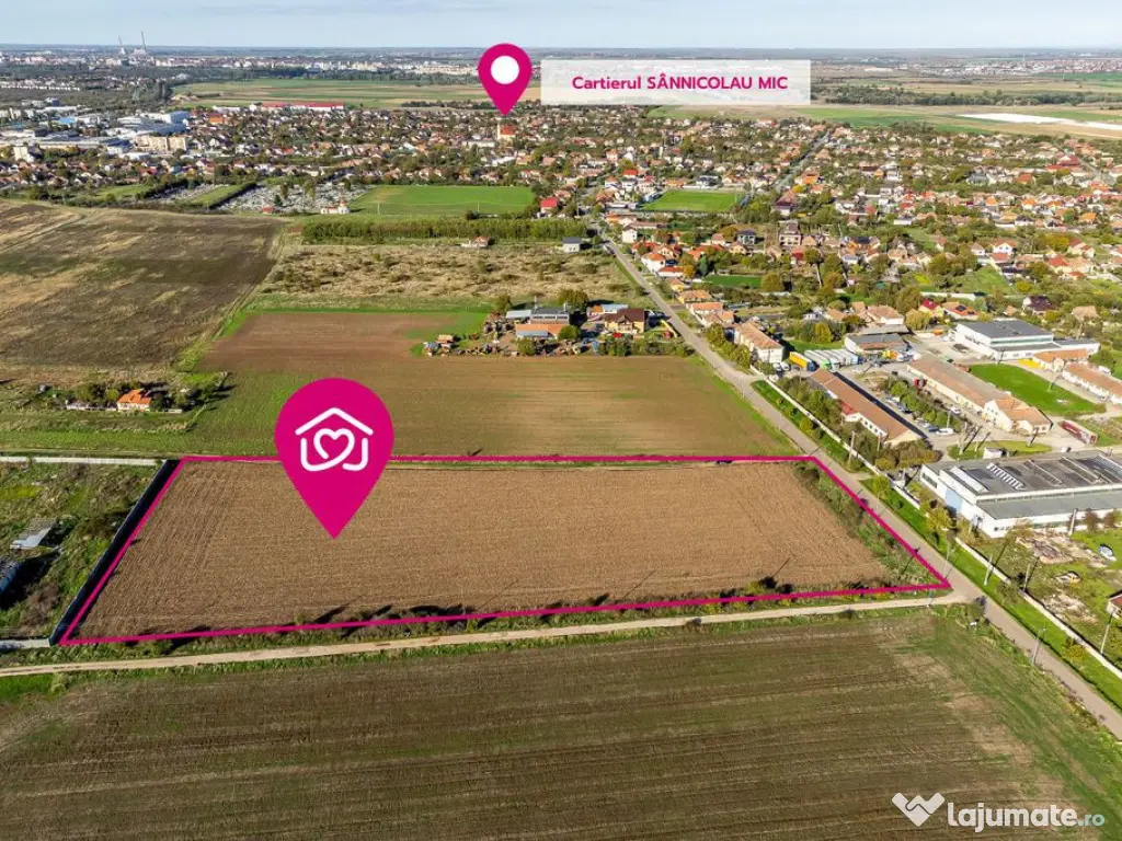Teren de case în Sânnicolau Mic la 25 eur/mp