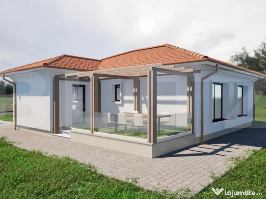 Casa individuala cu 4 camere in stil mediteranean,353 mp ter