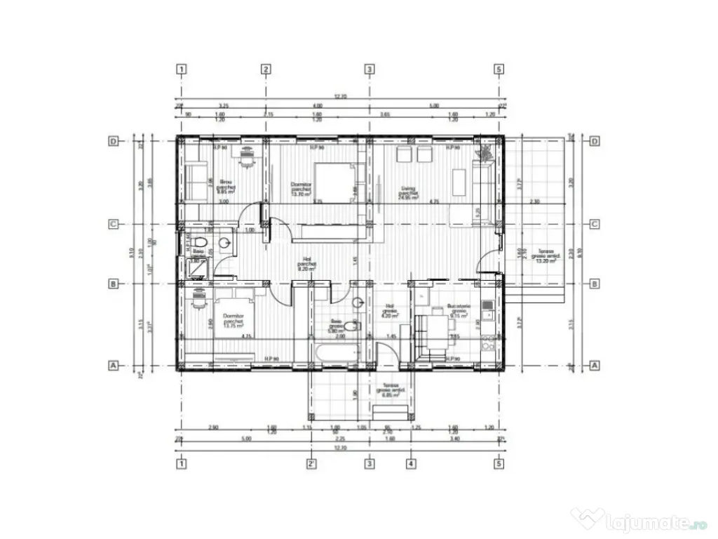 Casa Plan Parter 4 camere, 100 mp, 500 mp teren Vorovesti