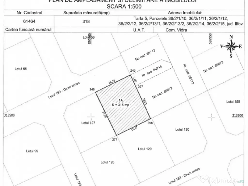 BERCENI-VIDRA, 3 LOTURI-1032 MP! 