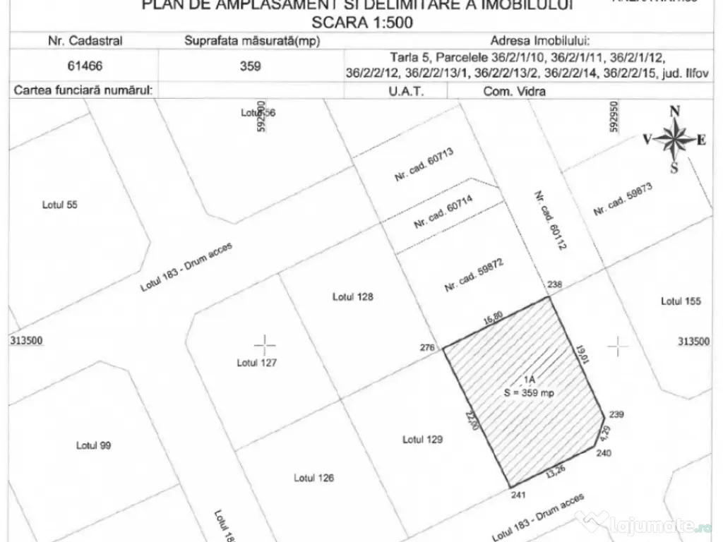 BERCENI-VIDRA, 3 LOTURI-1032 MP! 