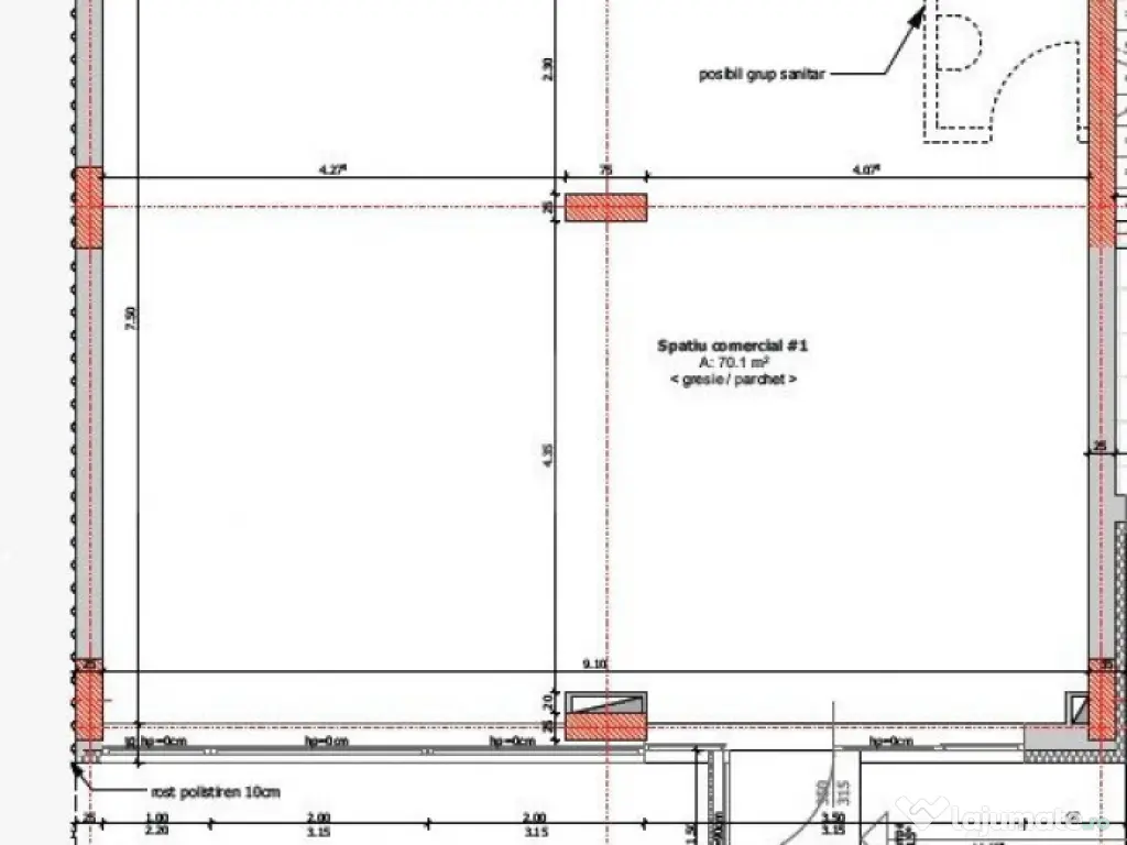 Spatiu coomercial, 70 mp, disponibilitate parcari, zona Ceta