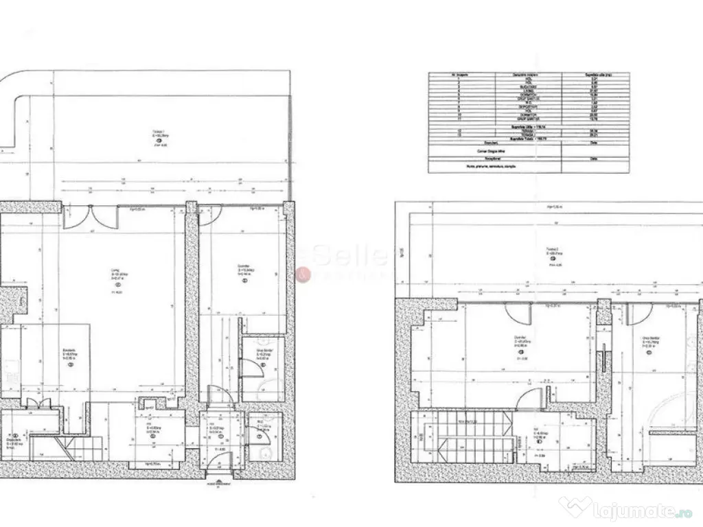Terase generoase cu vederea spre padure 