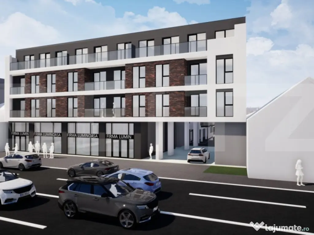 Apartament cu 3 camere, 2 bai, 77,35 mp, semifinisat, TVA in 