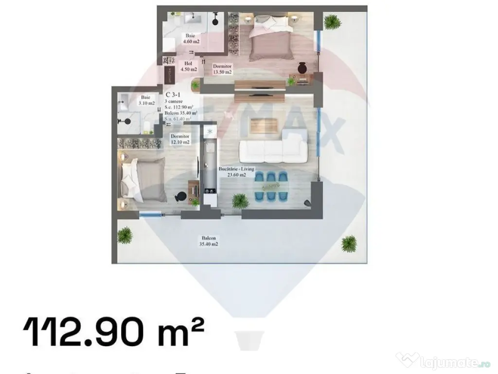 VANZARE Apartament cu 3 camere in zona Pipera Nobel Art A... 