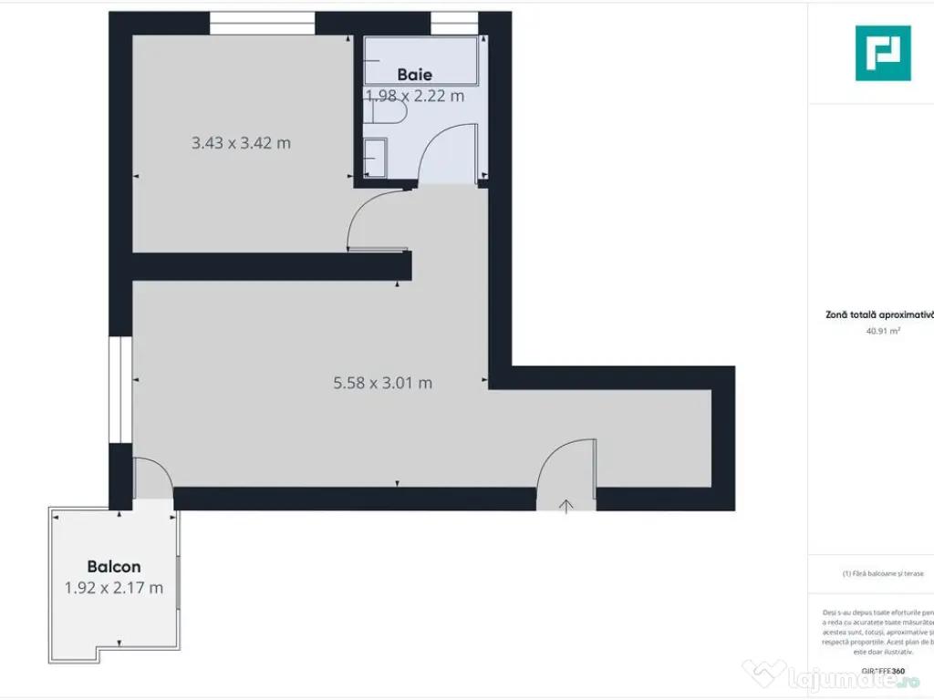 Apartament cu 2 camere în Giroc