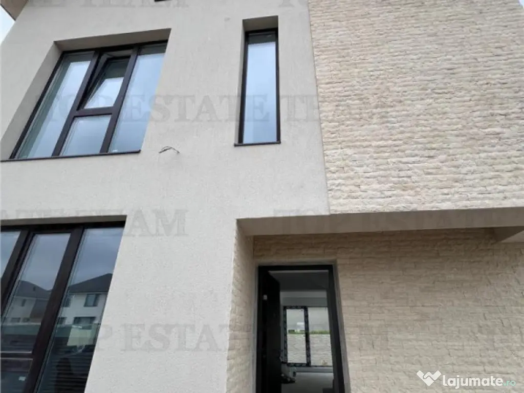 Vila pe stil modern, individuala cu 4 camere , 3 bai , Livin 