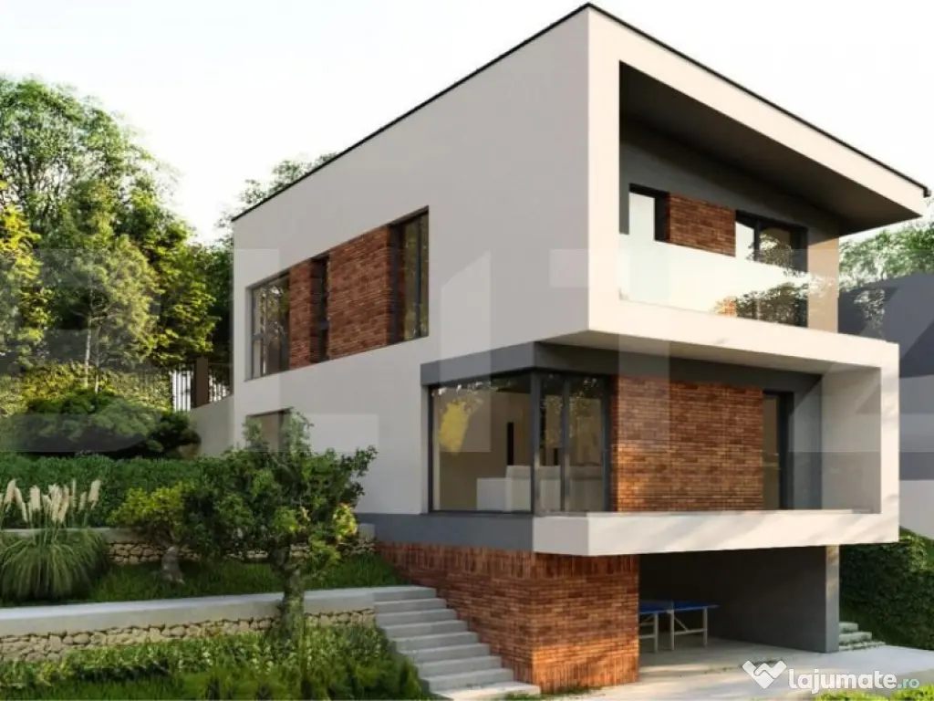 Casă modernă în Popești–170 mp utili, 600 mp teren