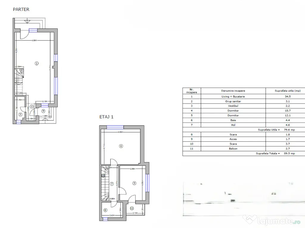 Vila tip duplex 3 CAMERE/800 M de BLV./Com.Berceni